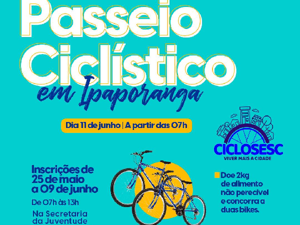 Prefeitura de Ipaporanga e Sesc realizam Passeio Ciclístico